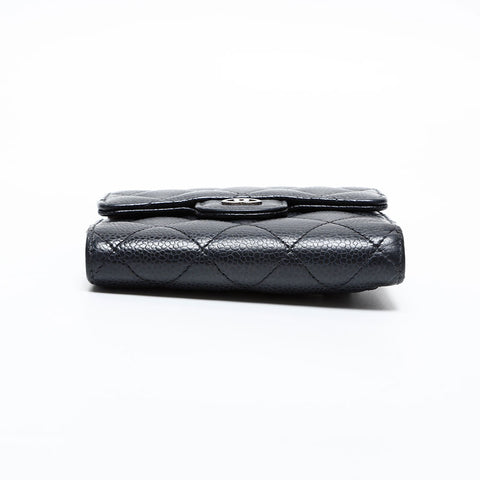 CHANEL Matrasse COCO Mark Tri-fold wallet black WS20577