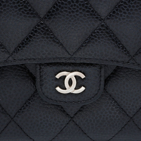 CHANEL Matrasse COCO Mark Tri-fold wallet black WS20577