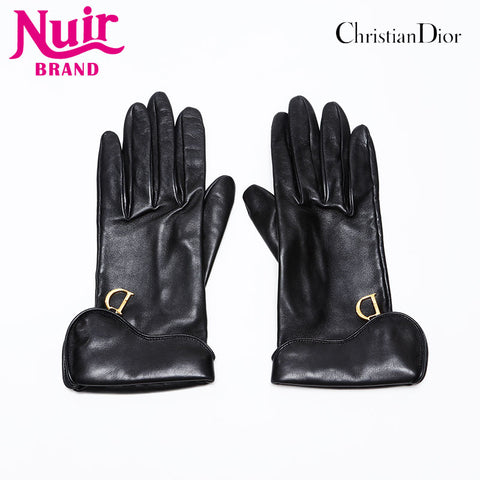 dior handschuhe damen Christian Dior Leather Gloves gloves black WS20581 – NUIR VINTAGE