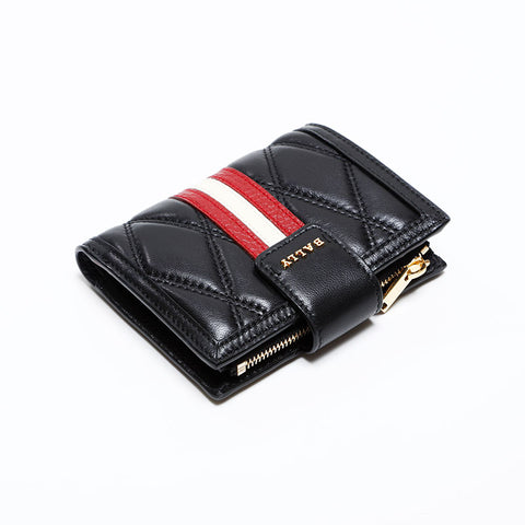 BALLY leather Bifold Wallet black WS20582