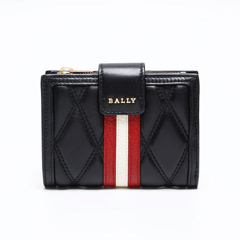 BALLY leather Bifold Wallet black WS20582