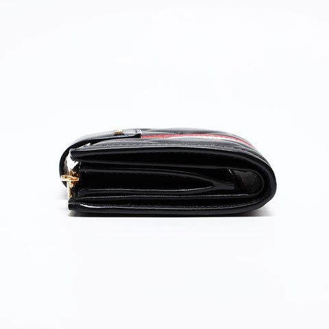 BALLY leather Bifold Wallet black WS20582