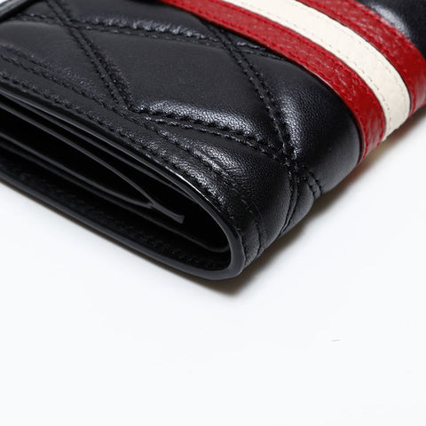 BALLY leather Bifold Wallet black WS20582