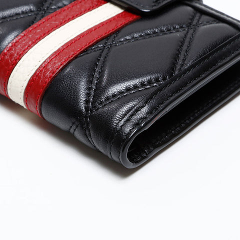 BALLY leather Bifold Wallet black WS20582