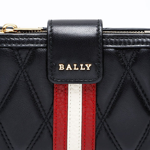 BALLY leather Bifold Wallet black WS20582