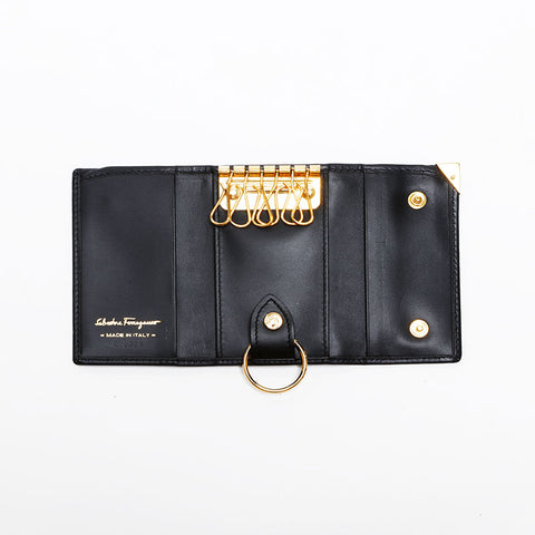 Salvatore Ferragamo six hooks Key holder  black WS20583