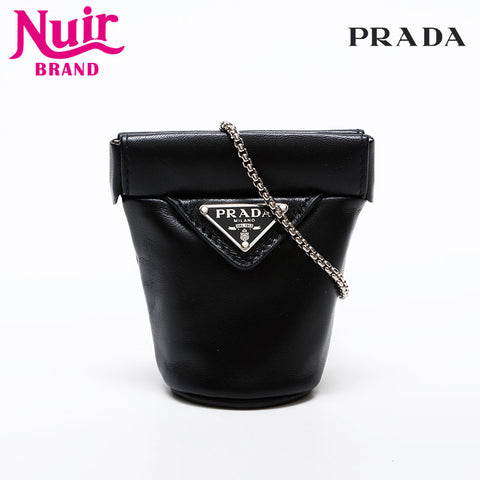 PRADA 1NR002 Pochette Pouch Chain Pouch black WS20584