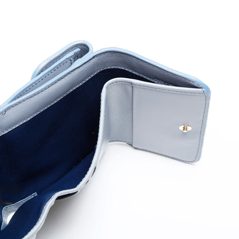Chloe Chloe Sense Logo 3-Fold Double Hook Tri-fold wallet blue WS20585