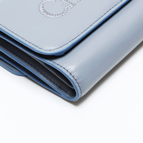 Chloe Chloe Sense Logo 3-Fold Double Hook Tri-fold wallet blue WS20585
