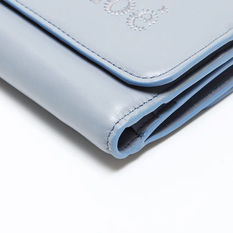 Chloe Chloe Sense Logo 3-Fold Double Hook Tri-fold wallet blue WS20585