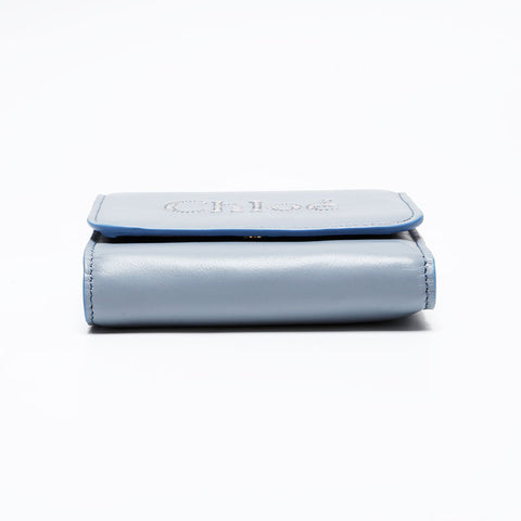 Chloe Chloe Sense Logo 3-Fold Double Hook Tri-fold wallet blue WS20585