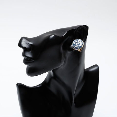 CHANEL COCO Mark 02P Earring blue WS20587