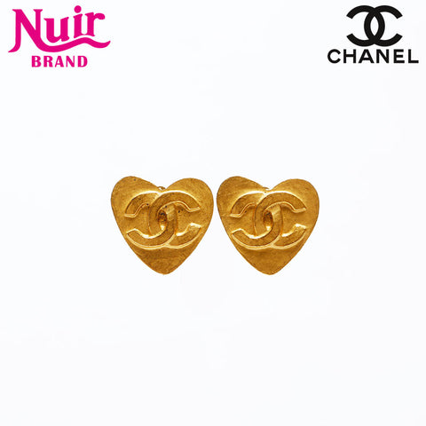 CHANEL COCO Mark Heart 95P Earring gold WS20589