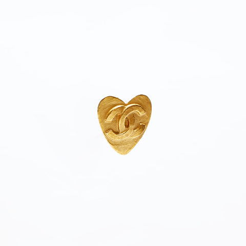 CHANEL COCO Mark Heart 95P Earring gold WS20589