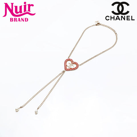 CHANEL COCO Mark Heart B18P Necklace gold WS20591