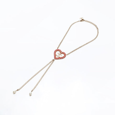 CHANEL COCO Mark Heart B18P Necklace gold WS20591