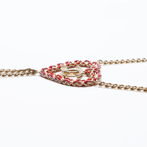 CHANEL COCO Mark Heart B18P Necklace gold WS20591