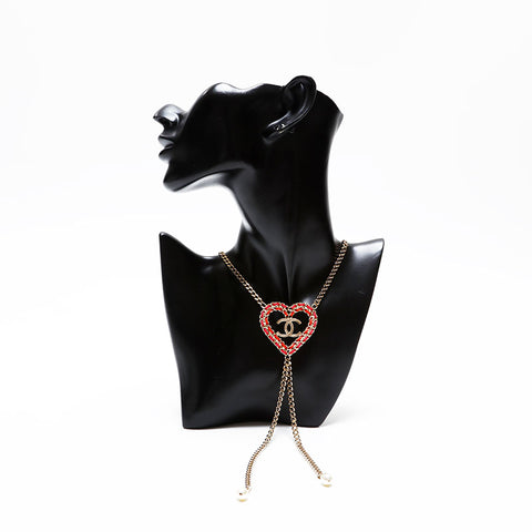 CHANEL COCO Mark Heart B18P Necklace gold WS20591