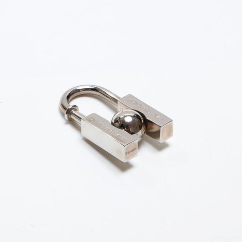 HERMES Earth Cadena Padlock Key ring Silver WS20594
