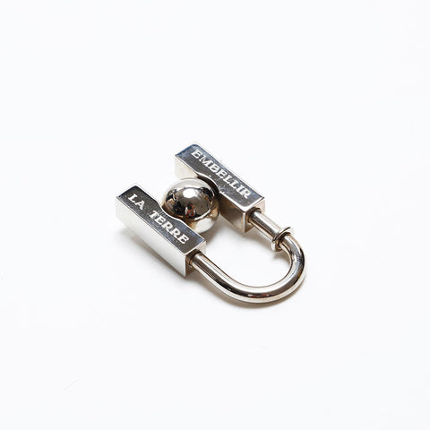 HERMES Earth Cadena Padlock Key ring Silver WS20594