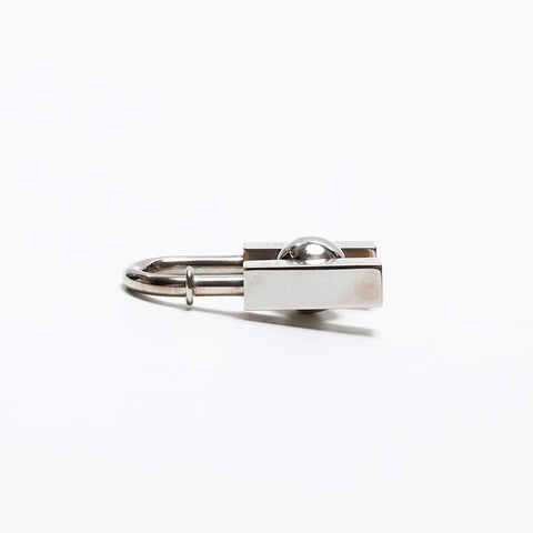 HERMES Earth Cadena Padlock Key ring Silver WS20594