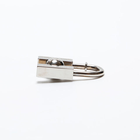 HERMES Earth Cadena Padlock Key ring Silver WS20594