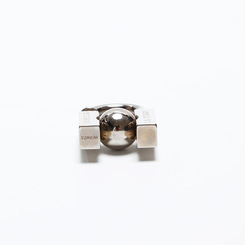 HERMES Earth Cadena Padlock Key ring Silver WS20594