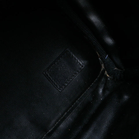 CHANEL No. 2 1989-1991 Bicolor Leather Boston bag black WS20597
