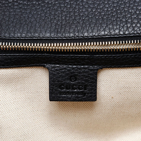 GUCCI Bamboo pony 2way Handbag black WS20598