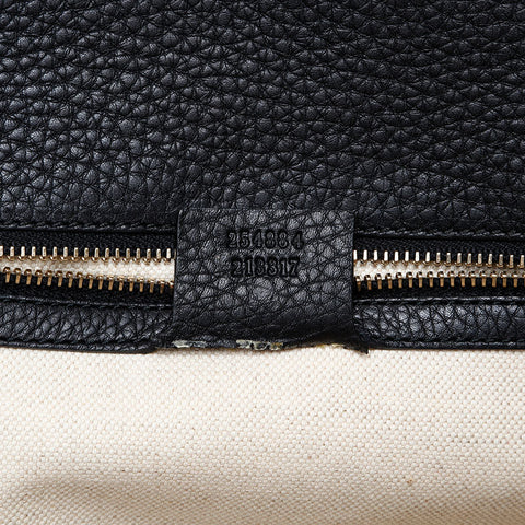 GUCCI Bamboo pony 2way Handbag black WS20598