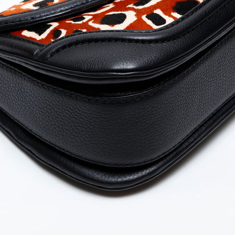 GUCCI Bamboo pony 2way Handbag black WS20598