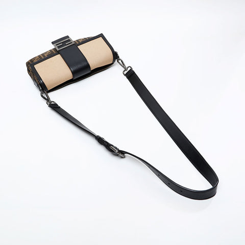 FENDI Zucca Mamma Bucket Shoulder Bag Brown WS20599