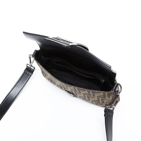 FENDI Zucca Mamma Bucket Shoulder Bag Brown WS20599
