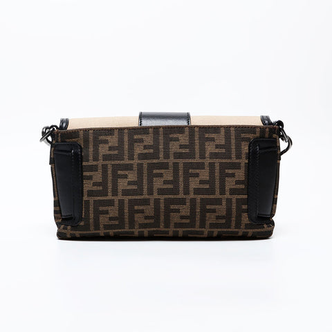 FENDI Zucca Mamma Bucket Shoulder Bag Brown WS20599