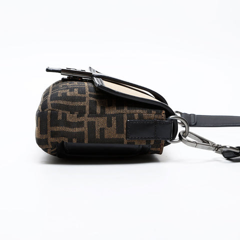 FENDI Zucca Mamma Bucket Shoulder Bag Brown WS20599