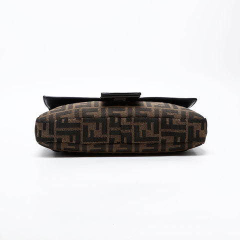 FENDI Zucca Mamma Bucket Shoulder Bag Brown WS20599