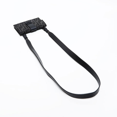 FENDI Zucca Baguette 3way Belt Shoulder Bag black WS20600