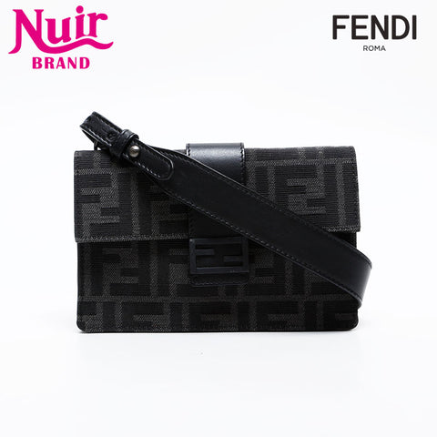 FENDI Zucca Baguette 3way Belt Shoulder Bag black WS20600