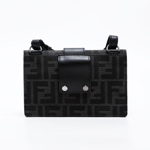 FENDI Zucca Baguette 3way Belt Shoulder Bag black WS20600