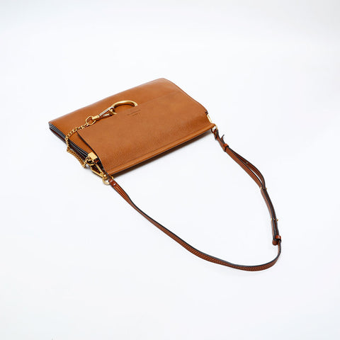 Chloe Faye Leather Shoulder Bag beige WS20603