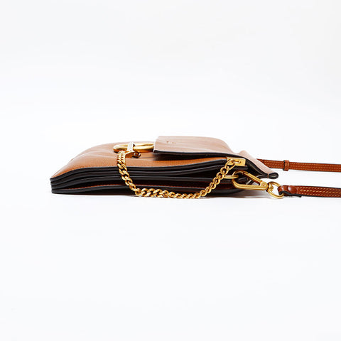 Chloe Faye Leather Shoulder Bag beige WS20603