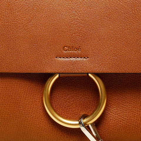 Chloe Faye Leather Shoulder Bag beige WS20603