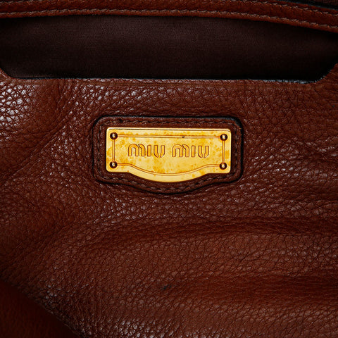 Miu Miu Vitero Phoenix 2way Handbag Brown WS20604