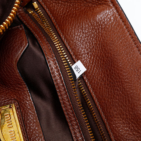 Miu Miu Vitero Phoenix 2way Handbag Brown WS20604