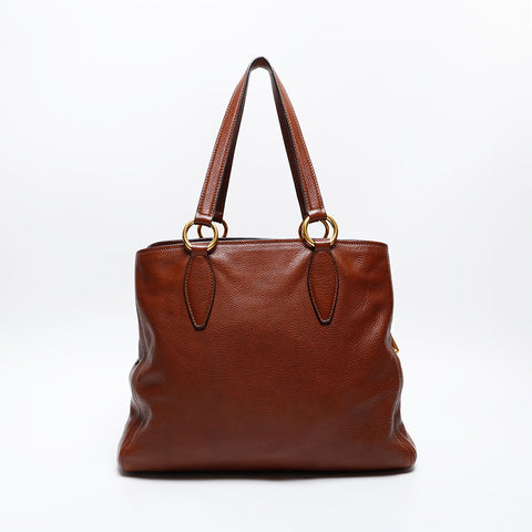 Miu Miu Vitero Phoenix 2way Handbag Brown WS20604