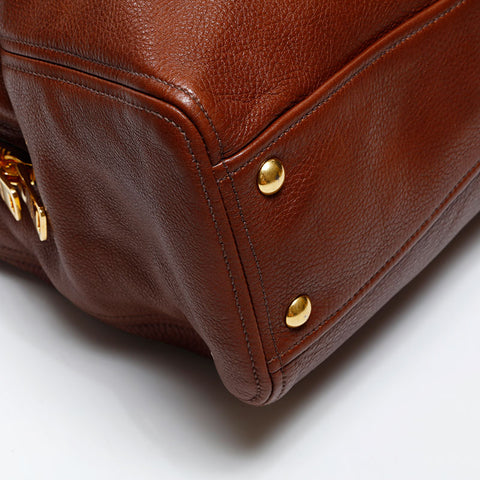 Miu Miu Vitero Phoenix 2way Handbag Brown WS20604