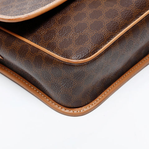 CELINE Macadam PVC Shoulder Bag Brown WS20610
