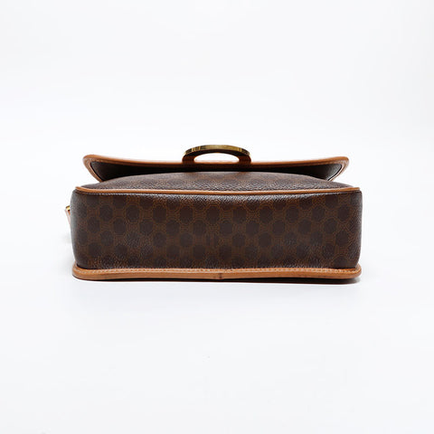 CELINE Macadam PVC Shoulder Bag Brown WS20610