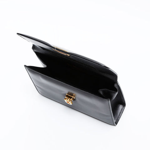 Salvatore Ferragamo Gancini leather Clutch bag black WS20611