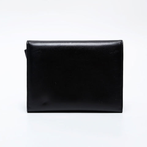 Salvatore Ferragamo Gancini leather Clutch bag black WS20611